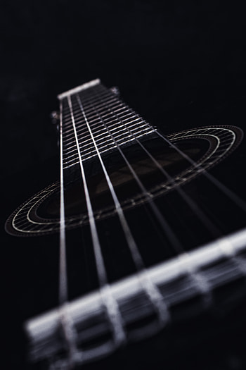 Guitar, art, music, musical instrument, dark HD phone wallpaper