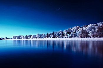 infrared reflections, infrared, reflections HD wallpaper
