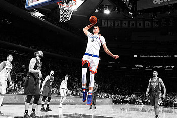 Knicks vs Hornets, Kristaps Porzingis HD wallpaper