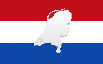 Netherlands map silhouette, Flag of Netherlands, silhouette on the flag, Netherlands, 3d Netherlands map silhouette, Netherlands flag, Netherlands 3d map HD wallpaper