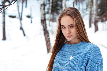 Unknown Model, babe, model, snow, beautiful, woman HD wallpaper