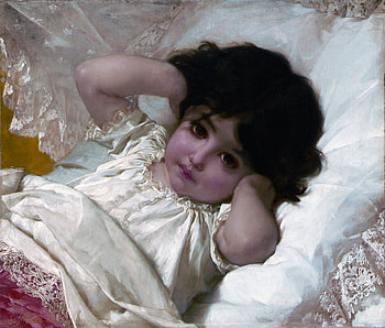 Munier. 'Marie Louise., painting, art, infant, french, child HD wallpaper