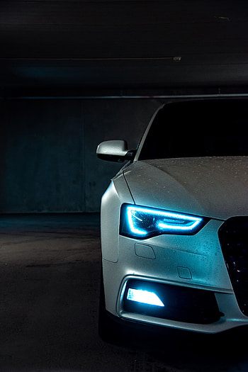 Audi, Cars, Shine, Light, Neon, Headlight, Audi A5, Xenon HD phone wallpaper