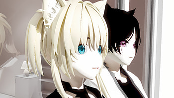 Anime : Twin Cat-Eared Muses, Anime HD wallpaper