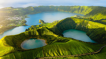 Azores, Travels, Adventure and, Aerial views HD wallpaper