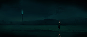 Anime Angel In Dark Night, anime-girl, anime, angel, artist, artwork, digital-art, pixiv HD wallpaper