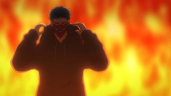 Ninja Kamui Joe Higan Fiery Silhouette, Anime, Ninja Kamui, Joe Higan HD wallpaper