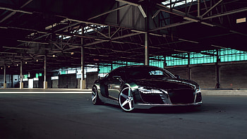 Preview audi, r8, chrome, cw-5, matte black, black HD wallpaper