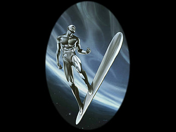 Silver Surfer, silver, comic, surfer, fantasy HD wallpaper