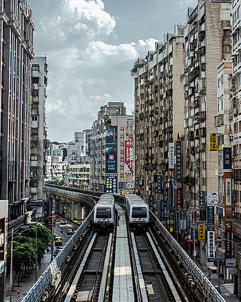 Cities, Trains, City, Building, Railway HD phone wallpaper