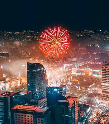 Celebration, firework, cityscape HD phone wallpaper
