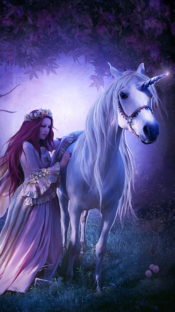 Unicorn princess, Sony Xperia , to , Enchanting fantasy HD phone wallpaper