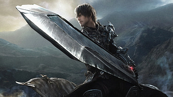 Fantasy man, final fantasy, grey, sword, man, dark HD wallpaper