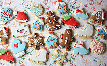 Icing, Gingerbread House HD wallpaper