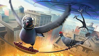 Pigeon Simulator: Skate & Soar — Urban, video game, pigeon HD wallpaper