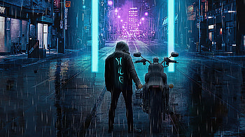 City Streets Cyberpunk Biker, cyberpunk, biker, artist, artwork, digital-art, deviantart HD wallpaper