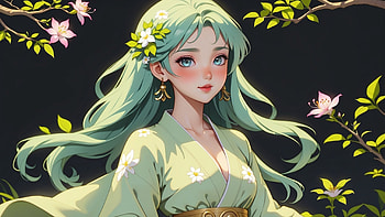 Earth Goddess Wearing Flowy Robes, earth, goddess, woman, Anime, drawing HD wallpaper