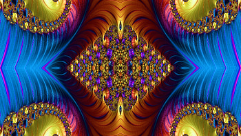 Trippy Psychedelic Fractal, blue, trippy, psychedelic, aesthetic, Abstract, fractal, abstract blue HD wallpaper