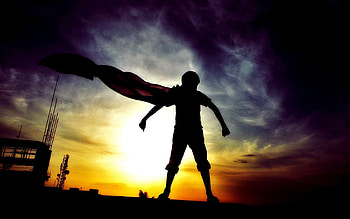 Childhood Dreams, superhero, childhood, dream, sunset HD wallpaper