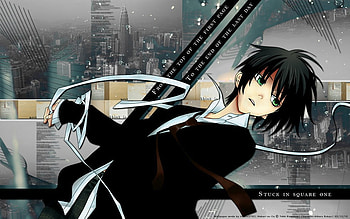 Where am I, animated, school boy, somewhere, lost one, black hair, anime boy, black clothing HD wallpaper