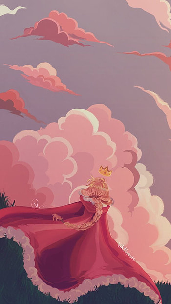 Violence|| Technoblade, sky, art, mcyt, pink, clouds, cape, dsmp HD phone wallpaper