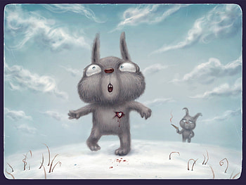 Rabbits, Love HD wallpaper