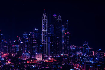 City, night, lights of buildings, cityscape HD wallpaper