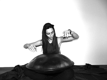 Hang drum hanging out, Unique percussion, Rhythmic vibes, Casual musicality HD wallpaper