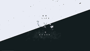 Engine Life & Death - Black and White, Oni Black HD wallpaper
