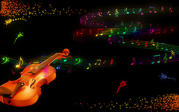 Violin and Music HD wallpaper