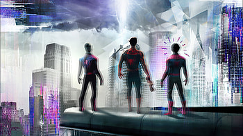 Spiderman Trio , spiderman, superheroes, artwork, artist HD wallpaper