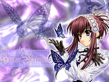 Sister Princess, anime, princess, butterfly, sister HD wallpaper