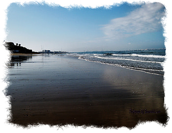 A morning on the beach, clouds, cadiz, water, beach HD wallpaper