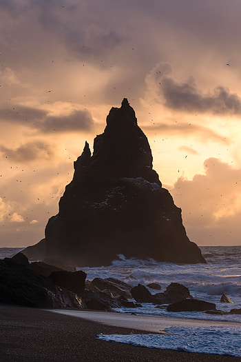 Nature, Sea, Waves, Beach, Rock HD phone wallpaper