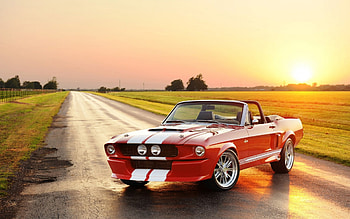 Classic Shelby GT, ford, shelby, sunset, gt HD wallpaper