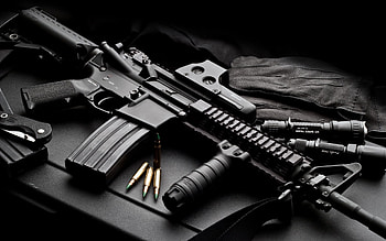 Skulls And Guns HD wallpaper