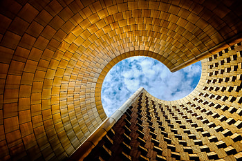 Cities, Sky, Architecture, Building, Bottom View HD wallpaper