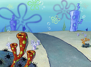 SpongeBob SquarePants Iconic Background Scene, TV Show, SpongeBob SquarePants HD wallpaper