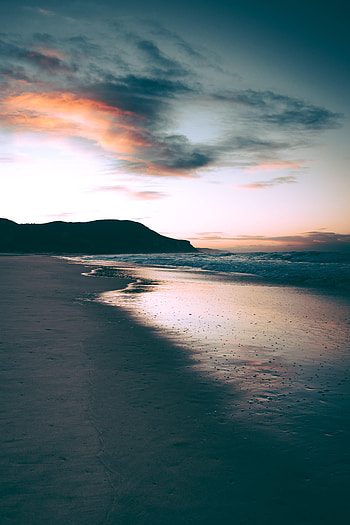 Nature, Sunset, Sky, Beach, Coast HD phone wallpaper