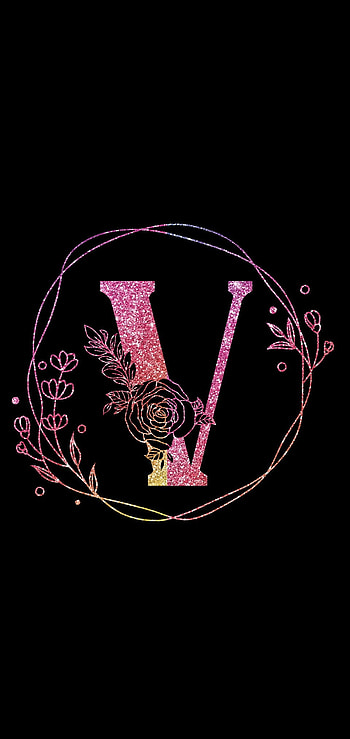 Pink/Black V, pink, glitter HD phone wallpaper