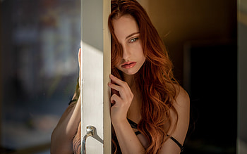 Redhead, woman, model, sophia blake, face, chris bos, girl HD wallpaper