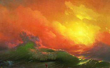 AO45 classic, The Ninth Wave, 1850, Art illust HD wallpaper