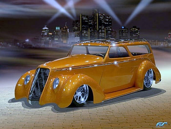 Gold Hotrod, hot rod, gold HD wallpaper