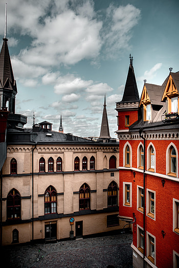 Cities, Architecture, City, Building, Facade, Roof HD phone wallpaper