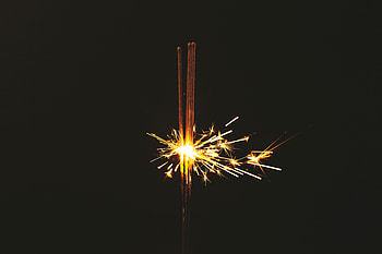 Dark, Sparks, Glow, Sparkler HD wallpaper