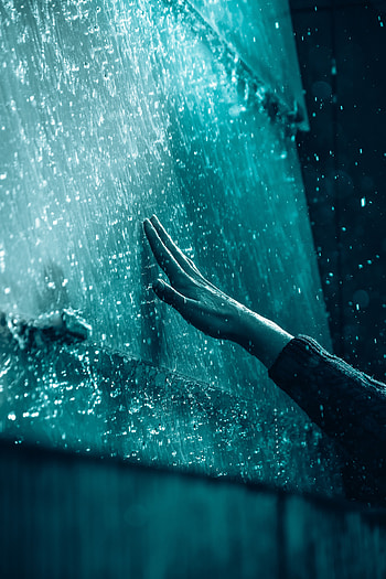 Rain, Drops, Hand, Miscellanea, Miscellaneous, Touch HD phone wallpaper