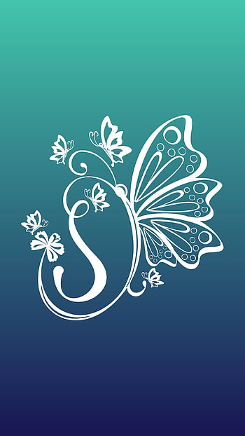 Butterfly S, letter HD phone wallpaper