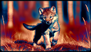 Wolf Cub Adventure - Stunning Ultra, wolf cub, wolf, puppy, nature, forest HD wallpaper