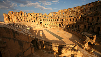 Amphitheatre of El Jem, Tunisia, man made HD wallpaper