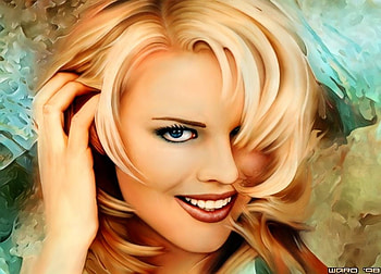 Amazing blonde, digital, portre, art, face, beautiful, woman HD wallpaper